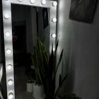 آینه قدی چراغ دار هالیوودی سنا چوب