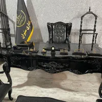 مبلمان اداری میز اریکای زرشکی کانتر