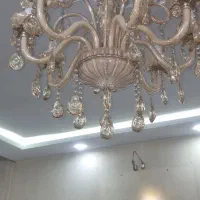 یک جفت لوستر ۸ شاخه کریستالی وارداتی در حد نو