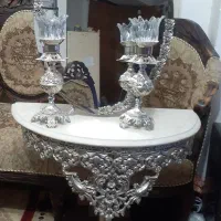 اینه شمعدون نقره ای برای شیک پسندان|صنایع دستی و سایر لوازم تزئینی|دماوند, مسکن مهر گیلاوند|دیوار
