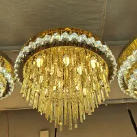 لوستر مدرن کریستالی دایره