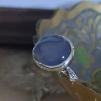 انگشتر زنانه عقیق کبود یمنی