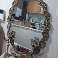 آینه و شمعدان برنز
