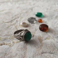 انگشتر نقره عقیق سبز