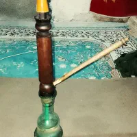 قلیون سرخ دار ۶۵سانتی تمام وسایل کامل فروشی فوری