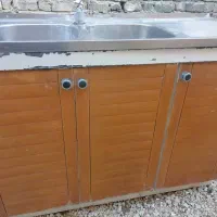 کابینت فلزی با سینک استیل وشیراب  تمیز سالم مقاوم|مصالح و تجهیزات ساختمان|شیراز, ماه فیروزان|دیوار