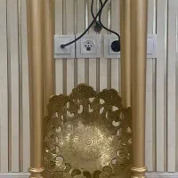 ۲ عدد گل میز طرح چوب طلایی