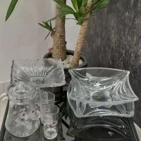 میوه خوری و دیس. شیرینی خوری پایه دار.پارچ لیوان