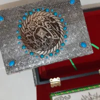 کتاب قرآن با قاب وکار شده بافیروزه خیلی شیک وشکیل|کتاب و مجله مذهبی|تهران, پونک|دیوار
