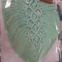 آویز مکرومه برگ سبز