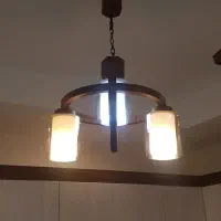 لوستر چوبی ۳شاخه