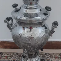 سماور به همراه کاسه و پا سماوری