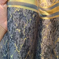 فروش یک پنل ۱/۵ مخمل ساتن پتینه مشکی|پرده، رانر، رومیزی|شیراز, احمدآباد|دیوار