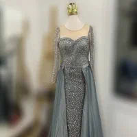 لباس سنگدوزی شده پارچه دانتل