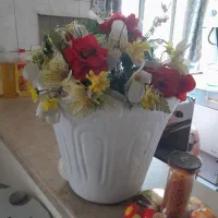 دو عدد گلدان سرامیک سالم