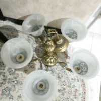 دو عدد لوستر برنز ۵ شاخه