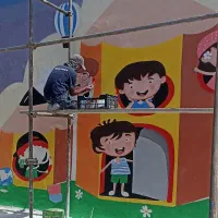 نقاشی طراحی دیوار نویسی نقاشی ساختمان