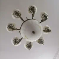 لوستر برنجی 8 شاخه|لوستر و چراغ آویز|یزد, |دیوار