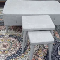 میزجلو مبلی با سه تا عسلی کاملا نو