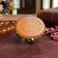 انگشتر نقره عقیق یمن حکاکی استاد عبد بینظیر