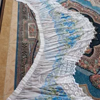 تاج پرده تور گلدار ۲/۵ متری|پرده، رانر، رومیزی|اهواز, گلستان|دیوار