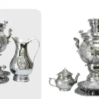 سماور گازی افسون همراه با ست کامل نونو‌