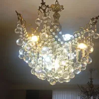 لوستر برنز ۲عدد|لوستر و چراغ آویز|قزوین, |دیوار