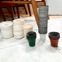 گلدان ژله ای و زیر گلدان در حد خیلی خیلی نو