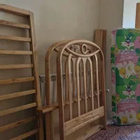 تخت نوزاد و کودک تمام چوب بهمراه تشک