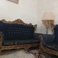 مبل نیمه سلطنتی سرمه ای طلایی|مبلمان خانگی و میز عسلی|نسیمشهر, |دیوار