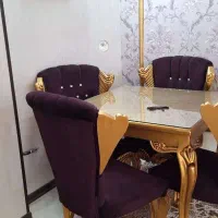 مبل ۷نفره نیمه استیل به همراه میز ناهار خوری ست