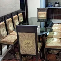 مبل کتیبه هفت نفره و ویترین ومیز ناهارخوری ده نفره|مبلمان خانگی و میز عسلی|آمل, |دیوار