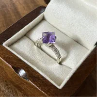 انگشتر نقره دستساز آمیتیس زنانه