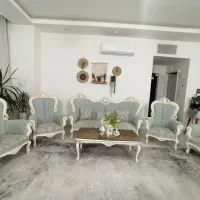 مبل استیل 7نفره همراه بامیزنهارخوری