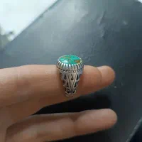 نقره انگشتر فیروزه قدیمی کار دست