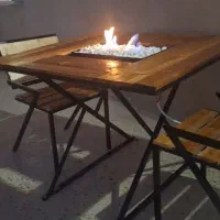 صندلی باغی و میز آتشدان زیبا