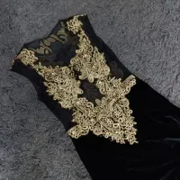 دو عدد لباس مجلسی بلند مشکی و طلایی سایز 38|لباس|مشهد, خواجه ربیع|دیوار