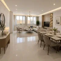 دوخواب۹۵متر/خوشنقشه/پرنور/طبقه اول/دو بلوک‌شیک