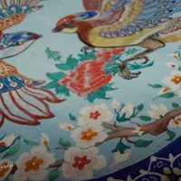 بشقاب مینا مسی گل و مرغ 20 سانتی دیوارکوب|صنایع دستی و سایر لوازم تزئینی|اصفهان, سلطان‌آباد|دیوار