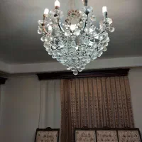 لوستر کریستال سقفی و جفت دیوارکوب|لوستر و چراغ آویز|گرگان, |دیوار