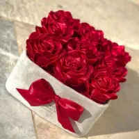 گل رز. روبانی  دسته گل و باکس گل|گل مصنوعی|کاشان, صنعت|دیوار