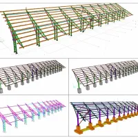 طراحی سازه فلزی سوله پنل خورشیدی ساختمان