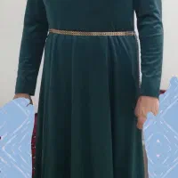 لباس مجلسی مخمل سبز