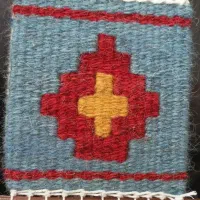 زیرلیوانی دستباف 10*10 سانت|گلیم، جاجیم، گبه|قزوین, |دیوار