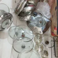 سرقابلمه تفلون درب چدن پرکس درب شیشه ای