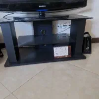 میز تلویزیون  شیشه و چوب