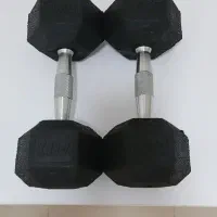 یک جفت دمبل شش ظلعی