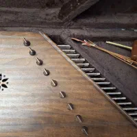 سنتور منوچهر فدایی (در حد نو) با کیف و مضراب|سازهای سنتی|رشت, کاکتوس|دیوار