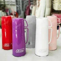 فلاسک بدنه پلاستیک شیشه دار لیوان دار 0.5L بیتا