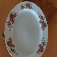 دیس چینی گل سرخی قدیمی عتیقه ۶۵ ساله